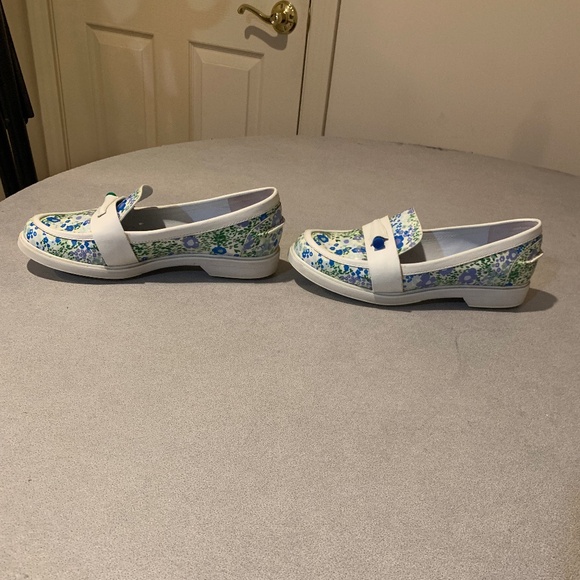 Tory Burch White/Blue/Green Golf Loafer Shoes sz 9M - Picture 3 of 6
